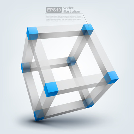 Vector illustration of 3d cubeのイラスト素材