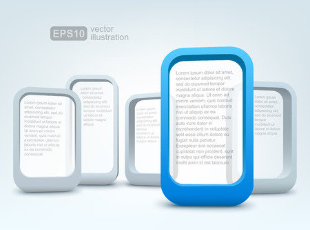 Vector illustration of 3d framesのイラスト素材