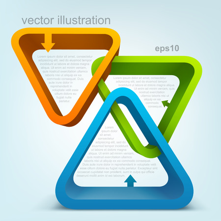 3d vector shapes with arrowsのイラスト素材