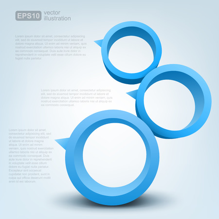 Vector illustration of 3d ringsのイラスト素材