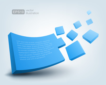 Vector illustration of 3d shapeのイラスト素材