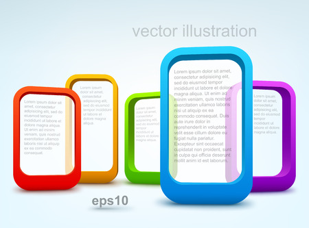 3d vector framesのイラスト素材