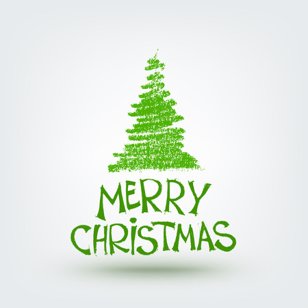 Christmas greeting card. Hand drawn design elementのイラスト素材