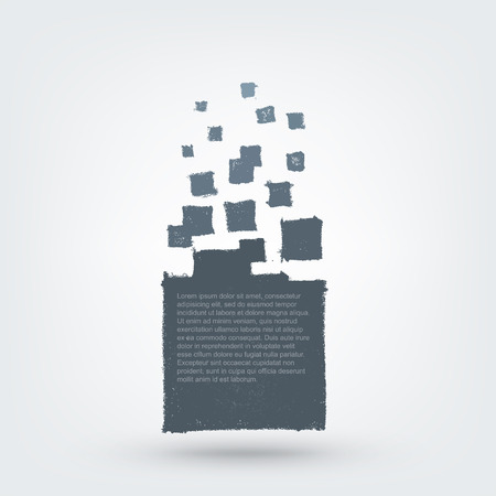 Vector design element. Hand drawn banner on white backgroundのイラスト素材