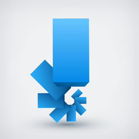 Abstract 3d vector illustration with place for textのイラスト素材