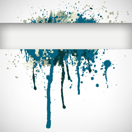 Abstract vector Illustration. Flat banner with place for text. Hand drawn watercolor background design. Template poster with paint splash.のイラスト素材