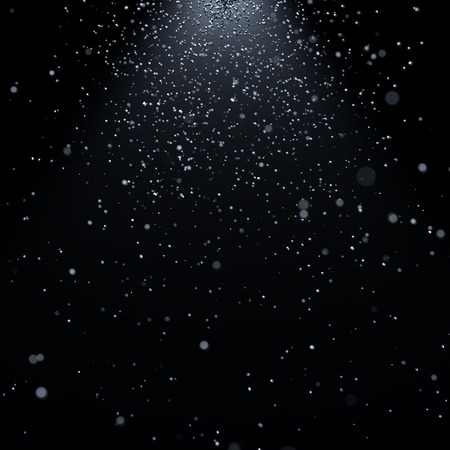 Abstract 3d rendering of chaotic particles. Sci-fi low poly spheres in empty space. Futuristic background.の写真素材