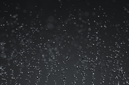 Abstract 3d rendering of chaotic particles. Sci-fi low poly spheres in empty space. Futuristic background.の写真素材