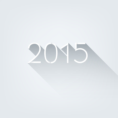 Happy new year 2015. Abstract vector Illustration. Flat style number 2015 with shadow. Background for banner, poster, flyer. Logo design.のイラスト素材