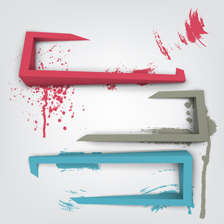 Abstract vector Illustration with place for text. Hand drawn watercolor blot. Template poster with paint splash pattern. Background design for banner, flyer, cover, brochure.のイラスト素材