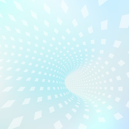 Vector background. Illustration of abstract tunnel with squares. Pattern and texture design for banner, poster, flyer.のイラスト素材