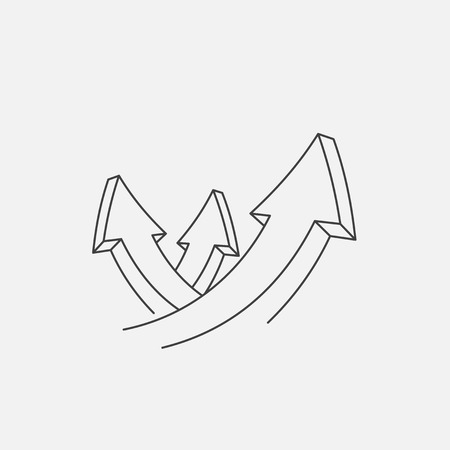 Abstract vector Illustration with arrows and place for text. Background design for banner, flyer, cover, poster, brochure. Concept of success. icon design.のイラスト素材
