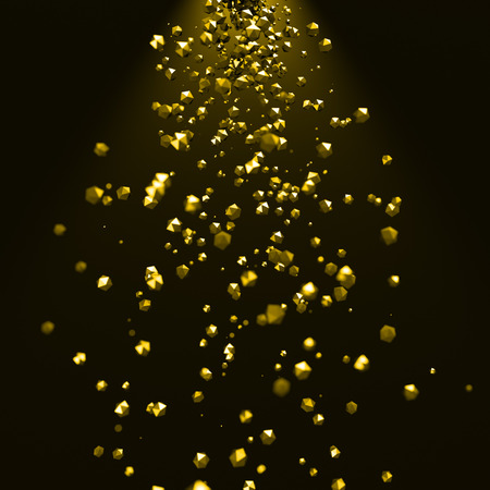 Abstract 3d rendering of chaotic particles. Sci-fi spheres in empty space. Futuristic background.の写真素材