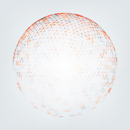 polygonal background. Illustration of abstract background with low poly sphere. Abstract design for  posterのイラスト素材