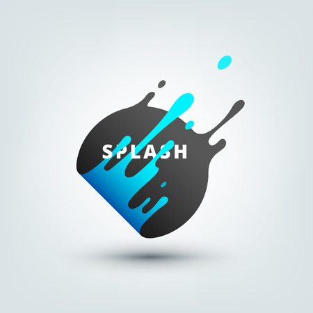 Vector illustration of abstract colored circle. Abstract splash, liquid shape. Background for poster, cover, banner, placard. Logo designのイラスト素材