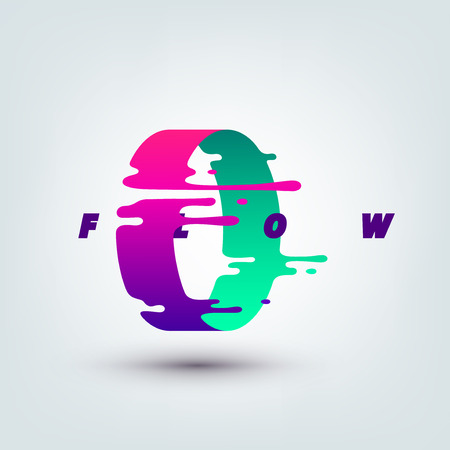 Vector illustration of abstract colored 3d ring. Abstract splash, liquid shape. Background for poster, cover, banner, placard. Logo designのイラスト素材
