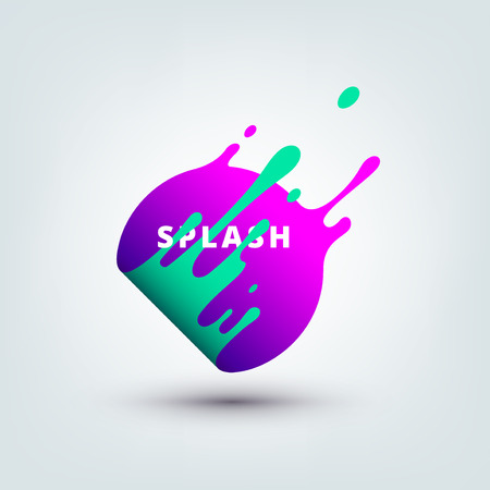 Vector illustration of abstract colored circle. Abstract splash, liquid shape. Background for poster, cover, banner, placard. Logo designのイラスト素材