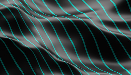 Abstract 3d rendering of smooth surface with ripples, cloth with waves, modern background design for poster, cover, branding, banner, placardの写真素材