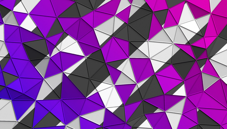 Abstract 3d rendering of triangulated surface. Modern background. Futuristic polygonal shape. Low...