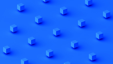 Abstract 3d rendering of geometric shapes. Computer generated minimalistic background with cubes. Modern design for poster, cover, branding, banner, placardの写真素材