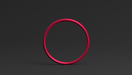 Abstract 3d rendering of a ring. Modern background with circle geometric shape. Minimalistic design for poster, cover, branding, banner, placard.の写真素材