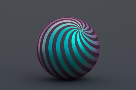 Abstract 3d rendering of geometric shape. Minimalistic composition. Modern background design with sphere for poster, cover, branding, banner, placard.の写真素材