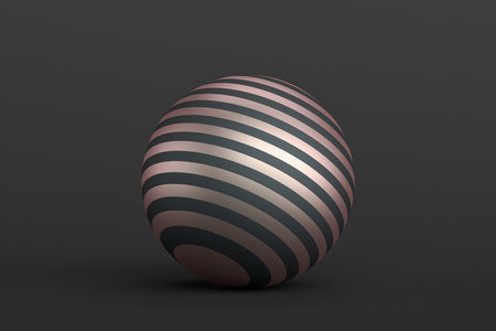 Abstract 3d rendering of geometric shape. Minimalistic composition. Modern background design with sphere for poster, cover, branding, banner, placard.の写真素材