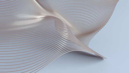 Abstract 3d rendering of smooth surface with lines. Striped modern background design for poster, cover, branding, banner, placardの写真素材