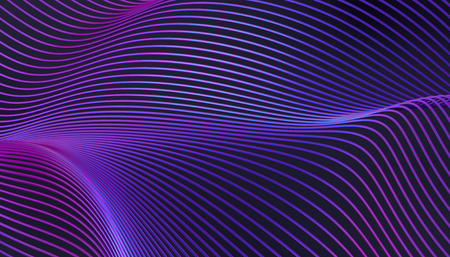 Abstract 3d rendering of smooth surface with lines. Striped modern background design for poster, cover, branding, banner, placardの写真素材