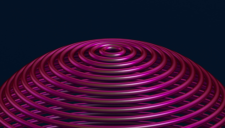 Abstract 3d rendering of geometric shape. Minimalistic composition. Modern background design with sphere for poster, cover, branding, banner, placard.の写真素材
