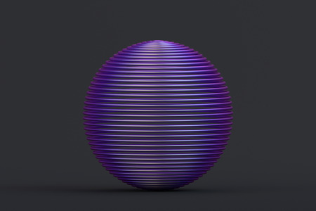 Abstract 3d rendering of geometric shape. Minimalistic composition. Modern background design with sphere for poster, cover, branding, banner, placard.の写真素材