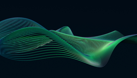Abstract 3d rendering of smooth surface with lines. Striped modern background design for poster, cover, branding, banner, placardの写真素材