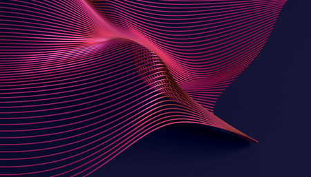 Abstract 3d rendering of smooth surface with lines. Striped modern background design for poster, cover, branding, banner, placardの写真素材