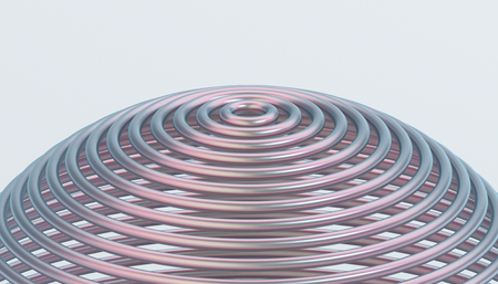Abstract 3d rendering of geometric shape. Minimalistic composition. Modern background design with sphere for poster, cover, branding, banner, placard.の写真素材