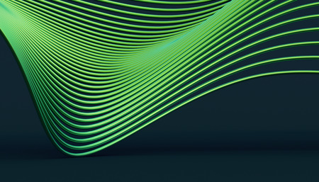 Abstract 3d rendering of smooth surface with lines. Striped modern background design for poster, cover, branding, banner, placardの写真素材