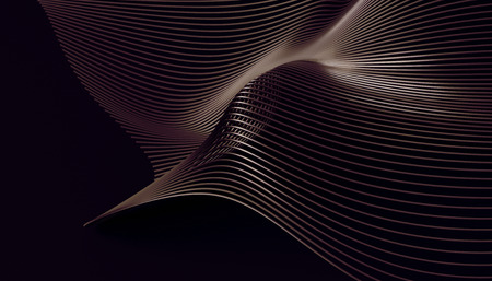 Abstract 3d rendering of smooth surface with lines. Striped modern background design for poster, cover, branding, banner, placardの写真素材