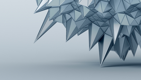 Abstract 3d rendering of geometric surface. Modern polygonal background design for poster, cover, branding, banner, placard.の写真素材