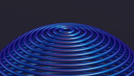 Abstract 3d rendering of geometric shape. Minimalistic composition. Modern background design with sphere for poster, cover, branding, banner, placard.の写真素材