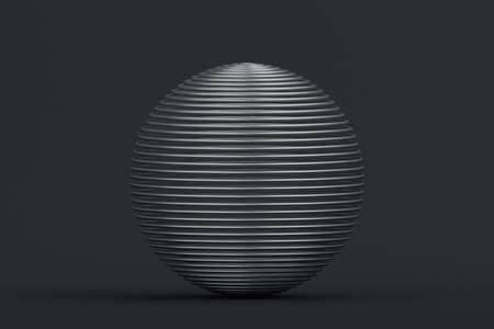 Abstract 3d rendering of geometric shape. Minimalistic composition. Modern background design with sphere for poster, cover, branding, banner, placard.の写真素材