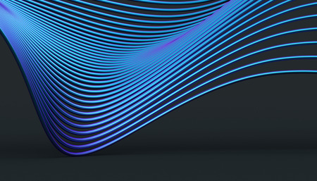 Abstract 3d rendering of smooth surface with lines. Striped modern background design for poster, cover, branding, banner, placardの写真素材