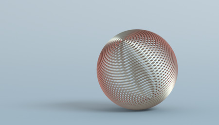 Abstract 3d rendering of geometric shape. Minimalistic composition. Modern background design with sphere for poster, cover, branding, banner, placard.の写真素材