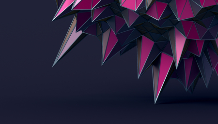 Abstract 3d rendering of geometric surface. Modern polygonal background design for poster, cover, branding, banner, placard.の写真素材