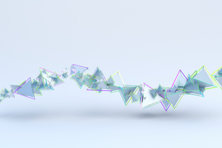 Abstract 3d rendering of geometric shapes. Modern background design for poster, cover, branding, banner, placard.の写真素材