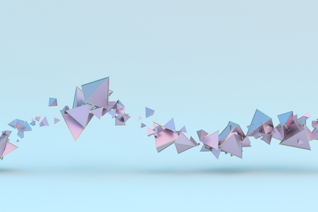 Abstract 3d rendering of geometric shapes. Modern background design for poster, cover, branding, banner, placard.の写真素材