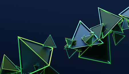 Abstract 3d rendering of geometric shapes. Modern background design for poster, cover, branding, banner, placard.の写真素材