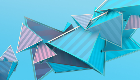 Abstract 3d rendering of geometric shapes. Modern background design for poster, cover, branding, banner, placard.の写真素材