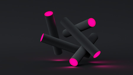 Abstract 3d rendering of a modern geometric background.の写真素材