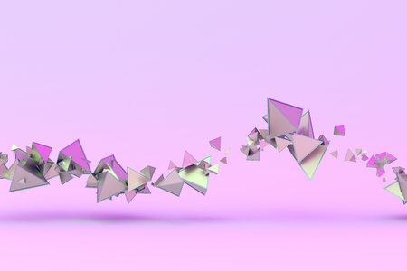 Abstract 3d rendering of geometric shapes. Modern background design for poster, cover, branding, banner, placard.の写真素材