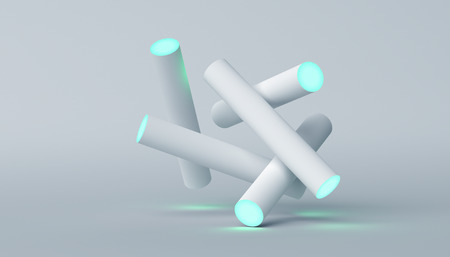Abstract 3d rendering of a modern geometric background. Minimalistic design for poster, cover, branding, banner, placard.の写真素材
