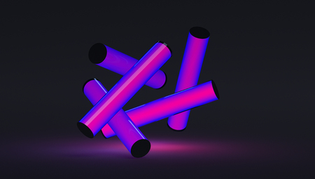 Abstract 3d rendering of a modern geometric background. Minimalistic design for poster, cover, branding, banner, placard.の写真素材